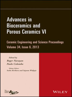 cover image of Advances in Bioceramics and Porous Ceramics VI